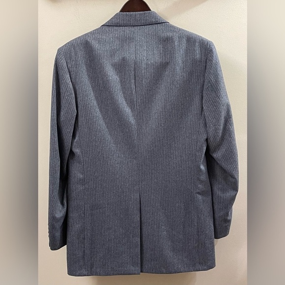 Vintage JOHN PEEL Ltd. 3 Piece Wool Suit Grey with White Pin Striped. - Picture 3 of 17
